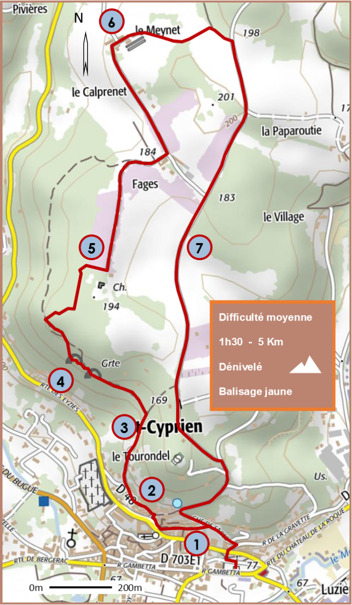 sentiers de decouverte randonnees mairie saint cyprien dordogne